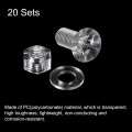 Uxcell M10 X 25mm Plastic Phillips Machine Screws With Nuts And Flat Washers Pc Head Bolts Transparent 20 Sets