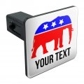 Personalized Custom 1 Line Republican Elephant Political Tow Trailer Hitch Cover Plug Insert