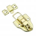 Uxcell 6pcs Duck-billed Toggle Hasp Latch With Padlock Hole Metal Box Chest Screws For Jewelry Wooden Case Decorative Gold