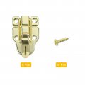 Uxcell 6pcs Duck-billed Toggle Hasp Latch With Padlock Hole Metal Box Chest Screws For Jewelry Wooden Case Decorative Gold
