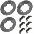 Caltric Front And Rear Brake Disc With Pads Compatible Arctic Cat Wildcat 1000 Ldt 2013-2014