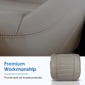 A-premium Driver Bottom Synthetic Leather Seat Cover Wheat Gray Compatible With Hummer H2 2003 2004 2005 2006 2007 Front Side