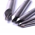 Atoplee Long Series Center Drill Bit Set 5pcs Hss Silver Countersink Lathe Mill Tooling Metalworking Tip Diameter 1 2 3 4 5mm 