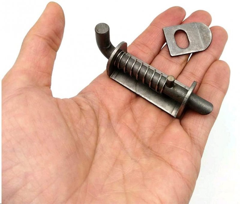 10 Pcs Stainless Steel Mini Spring Loaded Latch Pin 1 9 In 304 Metal Barrel Bolt For Pet Cage Door Shed Gate Tailgate Trailer