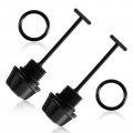2pcs Black Drain Plug Fit For Kawasaki Ultra 150 250x Sx-r Stx Stx-r Replace I 92066-3783-6z 