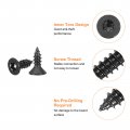 Uxcell 100pcs Flat Head Torx Screws M4 X 12mm 304 Stainless Steel Countersunk Self Tapping Anti-theft Wood Tamper Resistant Fit