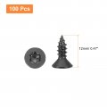 Uxcell 100pcs Flat Head Torx Screws M4 X 12mm 304 Stainless Steel Countersunk Self Tapping Anti-theft Wood Tamper Resistant Fit