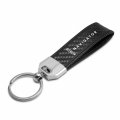 Ipick Image 100 Real Carbon Fiber Leather Strap Key Chain With Black Stitching For Lincoln Navigator