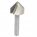 90 Degree V-groove Router Bit 3 4 Dia With 1 Shank Steel Tipped V Grooving Beige 