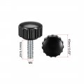 Uxcell M4 X 16mm Metric Male Thread Knurled Clamping Knobs Grip Thumb Screw On Type Plastic Threaded Hand Bolt Black 15 Pcs