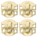 4set Retro Toggle Hasp Latch Vintage Duckbilled Iron Decorative Hardware For Wooden Box Jewelry Cabinet Suitcase 20x20mm Gold 