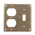 Hubbell Raco 906c 4 Square 2 Gang Combination Duplex Toggle Box Cover 