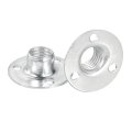 M10 Brad Hole Tee Nut 12pcs Carbon Steel Round Base Screw-in T-nuts Furniture Hardware Flange Female Thread Insert Nuts 