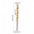 Uxcell 5 8mm Drill Bits High Speed Steel Straight Shank 93mm Length Twist Bit Fully Ground Titanium Coated 2 Pcs