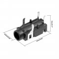 Uxcell 30pcs Pcb Mount 3 5mm 4 Pin Socket Headphone Stereo Jack Audio Video Connector Black Pj321