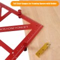 Upgrade Tall Stair Gauges For Framing Square Easy Grip Jig Layout With Holder Carabiner Knobs Tool Non-slip 2 Sets Red