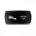 Ch4x4 Rocker Switch Gatling Gun Symbol Horizontal White Led