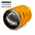 Tarpon Fishing Illustration Valve Stem Caps For Tire Rim Wheel Aluminum Yellow