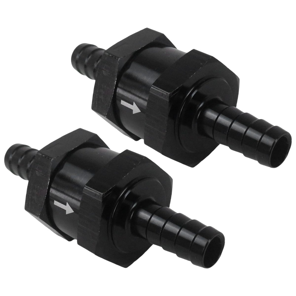 5 16 One Way Fuel Check Valve A 2pcs Inline Non Return For Diesel Gasoline Black 8mm Od