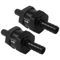 5 16 One Way Fuel Check Valve A 2pcs Inline Non Return For Diesel Gasoline Black 8mm Od 