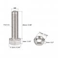 Uxcell M6 X 25mm Hex Head Screws Bolts Nuts Flat Lock Washers Kits 304 Stainless Steel Fully Thread Hexagon 6 Sets