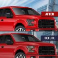 G-plus Headlights Headlamps Cover Compatible With 2015 2016 2017 Ford F150 Left Right Smoky Fo2502335 Fo2503335 Fo2502344