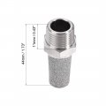 Uxcell Exhaust Muffler Pt 3 8 Male Thread Sintered Stainless Steel Breather Pneumatic Air