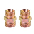 2pcs M18 X 5mm To M20 1 Car Straight Air Pipe Fitting Connector Adapter 