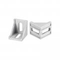 Uxcell 8set Inside Corner Bracket Gusset Kits 38x38x35mm 4040 Angle Connector For European Series Aluminum Profile Silver 16 X