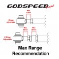 Godspeed Ak-179-a Adjustable Camber Rear Upper Arms With Spherical Bearings Set Of 2 For Bmw 2-series F22 F23 2014-21