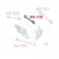 Godspeed Ak-179-a Adjustable Camber Rear Upper Arms With Spherical Bearings Set Of 2 For Bmw 2-series F22 F23 2014-21