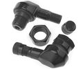 2pcs 90 Degree Tyre Valve Extension Adaptor Aluminum Alloy Universal Fit For Car Motorcycle Van And Atv Black 