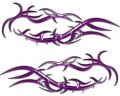 Weston Ink Split Tribal Style Flame Graphics In Purple 