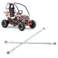 Adjustable Steering Shaft Tie Rod Kit Crafted From Solid Steel Alloy Long Lifespan Improve Handling For Go Kart Drift Trike Atv