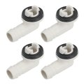 4pcs Air Conditioner Drain Hose Connector Elbow Fitting With Rubber Rings For Mini-split Units And Window Ac Unit 15mm White 