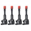 Set Of 4 Ignition Coil Packs Replacement For 2003-2011 Honda Civic I4 1 3l Replace 30521-pwa-003 