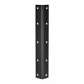 Uxcell Corner Brace Angle Bracket Fastener Stainless Steel L Shape 25mmx25mmx200mm Black With Screws 1 Pcs