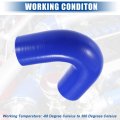 X Autohaux 45mm 1 77 Id 135 Degree Elbow Silicone Reducer Hose Pipe Bend Turbo Water Intercooler Blue