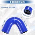 X Autohaux 45mm 1 77 Id 135 Degree Elbow Silicone Reducer Hose Pipe Bend Turbo Water Intercooler Blue