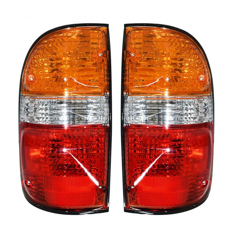 Tail Light Rear Brake Lamp Assembly Clear Red Halogen For 2001-2004 T-acoma Passenger And Driver Side Outer Replacement Pair