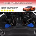 Engine Bay Shock Panel Cover Trim Compatible Corvette C8 Stingray 2020-2023 Abs 2pcs Compartment Shockproof Protection