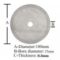 7inch 180mm Ultra Thin Diamond Lapidary Saw Trim Blade Cutting Disc For Gem Crystal Jade Glass And Processing 25mm Bore