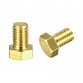 Brass Hex Bolts 1 2-13x3 4 2pcs Fully Thread Grade 8 Solid Hexagon Head Bolt Machine Screws For Machinery 