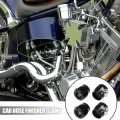 X Autohaux 4pcs An10 Hex Black Car Hose Finisher Flexible Rubber Pipe Clamp With Screw Band Adapter Fitting For Oil Fuel Water