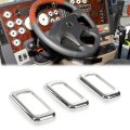 Chrome Plastic Rocker Switch Trim Bezel For Freightliners Kenworths Using Switches Peterbilt 3pcs 