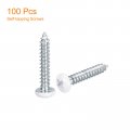 Uxcell St3 5x20mm White Screws Self Tapping 100pcs Pan Head Phillips Wood For Woodworking