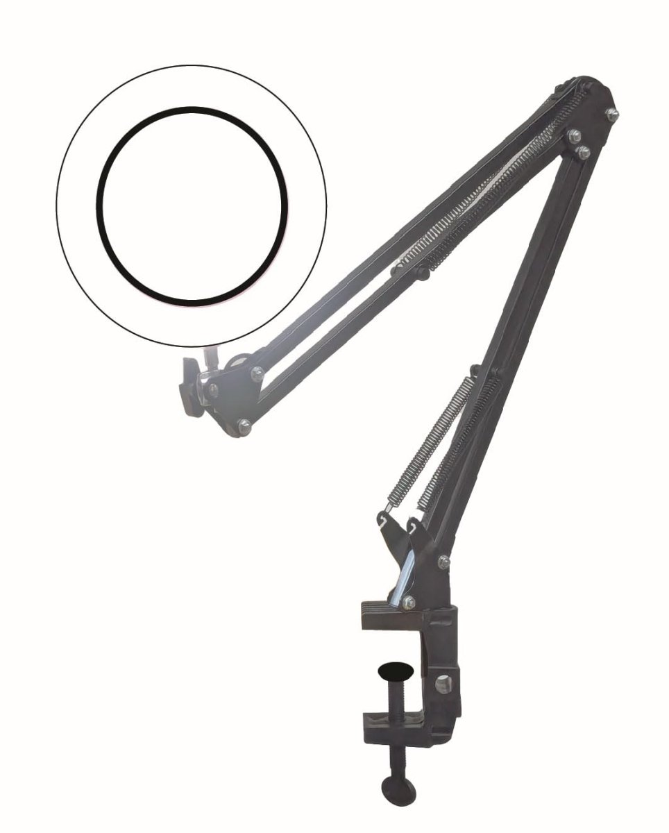 4x Magnification Led Swing Arm Lamp With Clamp 1800 Lumens Adjustable Brightness And Color Temperatures Usb Powered Mc327b
