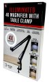 4x Magnification Led Swing Arm Lamp With Clamp 1800 Lumens Adjustable Brightness And Color Temperatures Usb Powered Mc327b