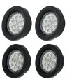 2x 2 5in 13 Led Round Trailer Clearance Marker Lights Waterproof Red Side Lamp Universal Surface Mount For Freightliner And 