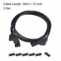 Uxcell Argb Shunt Cable With 3p Connector For 5050 3528 Led 1 To Female 50cm 3 Set